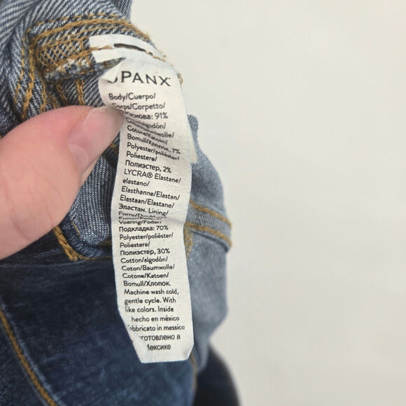 Spanx 1X Ankle Straight Leg Jeans Vintage Indigo Blue Pull On Plus Tall - Picture 7 of 10